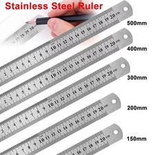Double Sided Metal Ruler Stainless Steel- 30cm-20cm-15cm 12" 8" 6" Inches Choose Ruler price