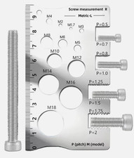Screw Thread Pitch Gauge Ruler Bolt Size Gauge for Measuring Bolt Nut Sizes Ruler price