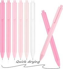6 Pcs Pastel Roller Ball Pens, 0.5mm Retractable Gel Ink Pens Black Ink Gel Ink (Roller) Pen price