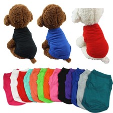 Plain Cotton Cat Dog Clothes Summer Small Medium Dogs Vest Pet T-shirt Clothing Modest Clothing price