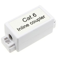 CAT6/Cat 6 Inline Punch Down Coupler for Ethernet Lan Cables in White Gigabit Network Accessories price