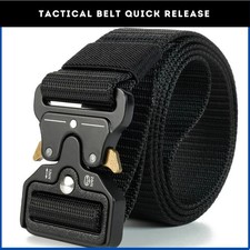 Quick Release Work Belt Tactical Black Men Army Webbing Nylon Waistbelt Luxury. Men's Belt price