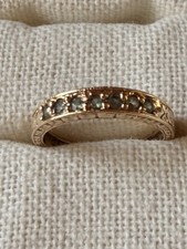14k Lab Alexandrite Anniversary Band 1928 Jewelry Co, '90s, Size 7 Gold Wedding Band price