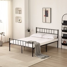 Metal Bed Frame with Headboard Underbed Storage Strong Single Double King Size Bed price