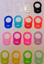 Dummy Ring MAM  Adapter Pacifier Clip Silicone Baby Soother Holder Multi Colours Dummy price