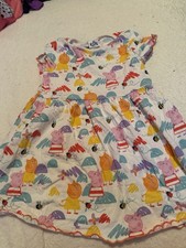 George Peppa Pig Girls White/Multicolour Skater Dress Jersey Pullover 4-5Y Girls' Dress price