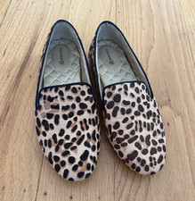 BIRDIES Women's Leopard Haircalf Loafer Flats Almond Toe Slip-On Size 7 Women's Casual Shoes price