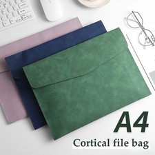 Leather Leather File Folder A4 Briefcase Leather Document Pouch Folder price