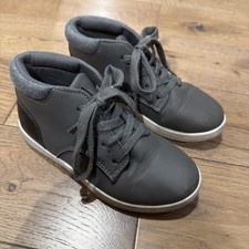 Penguin Kids Boys Ankle Boots Grey Black Leather Size UK 12 Boys' Boots price