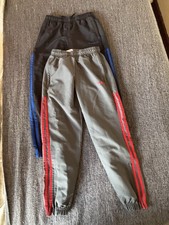 Boys Adidas Grey/red And Black/blue Tracksuit Bottoms Age 9 To 10 Great Cond Boys' Tracksuit price
