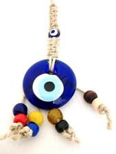 Glass Evil Eye with Beads Decorations Old Style Rope Wall / Door Hanging Baby Evil Eye Beads price
