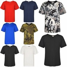 Kids Basic T Shirt V Crew Neck Casual Everyday Fashion Boys Girls Age 2-13 Girls' T-shirt price