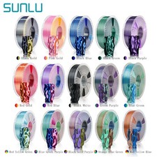 SUNLU SILK PLA+ Dual/Tri-Color 3D Printer Filament 1.75mm 1KG 360° Spin Unveils Filament price