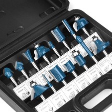 15Pcs 1/4 inch Shank Router Bits Set Woodworking Tool Cutter Tungsten Carbide UK Router price