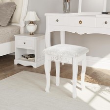 WOLTU Padded Dressing Table Stool Bedroom Padded Dresser Vanity Stool Cream Dresser / Vanity Table price