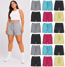 Womens Ladies Shorts Cotton Jersey Elastic Waist Jogging Gym Yoga Pants Girls Women's Shorts price
