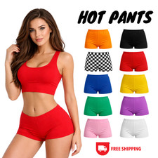 Women's Girls Plain Stretch Hot Pants Dance Gym Club Party Shorts Women's Shorts price