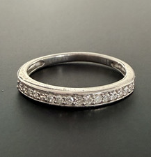 9ct 375 White Gold 0.11ct Diamond Eternity Ring, Size K, US 5.5 Diamond Eternity Ring price