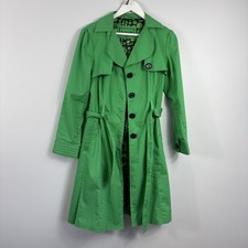 M&S Trench Coat Womens Size UK 10 Green Belted Jacket Minimal Classic Per Una Women's Trench Coat price
