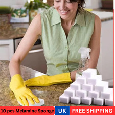 10 x Magic Cleaning Sponge Eraser Stain Remover Melamine Foam UK FREE POSTAGE! Eraser price