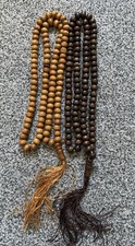 New Wooden Tasbih, Prayer Beads, Light or Dark Brown, 99 beads plus 2 spacers Prayer Beads price