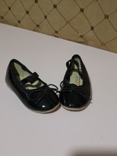 Minoti Infant Girls Black Patent Ballet Flat Shoes Strap Mary Jane UK 5 EU 22 Girls' Ballet Flats price