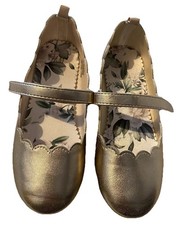 H&M H and M Girls Shoes Ballet Flats Wedding Party Metallic Gold UK12 EUR 30 VGC Girls' Ballet Flats price