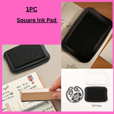 Vintage Square Ink Pad Traditional Rubber Stamps Office School Stationery Stamp & Ink Pad price