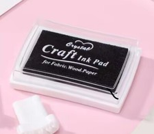 Black Ink Pad - Craft Supplies - Card Making - Finger Ink - Stamp Ink - Wood Ink Stamp & Ink Pad price