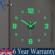 Luminous Wall Clock Stickers Frameless Round Decorative for Living Room Bedroom Wall Clock price