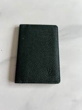 Louis Vuitton Green Leather Bifold Wallet with Logo Credit Card Slots Men's Wallet price