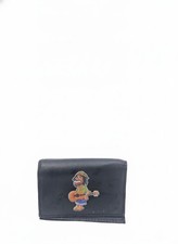 Black Leather Men's Key Holder Wallet with Cartoon Guitarist Design Men's Wallet price