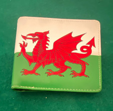 Mens Faux Leather Bifold Wallet Wales Flag Red Dragon Credit Card White Green Men's Wallet price