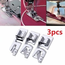 Set of 3 Rolled Hem Presser Foot Sewing Machine Snap on 3mm 4mm 6mm Sewing Machine Accessories price