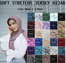 JERSEY STRETCHY HIJAB LARGE PLAIN LYCRA MAXI SCARF SHAWL WRAP WARMP TOP QUALITY Headscarf price