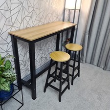 Breakfast Bar Table And Stools Kitchen Dining Room Modern Style Furniture Set Dining & Kitchen Table price