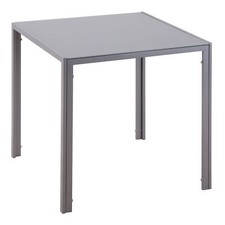 HOMCOM Modern Square Dining Table with Tempered Glass Top Metal Legs for Kitchen Dining & Kitchen Table price
