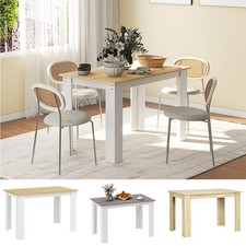 Dining Table for 4-6 People, Kitchen Table with Wood Effect Tabletop Dining & Kitchen Table price