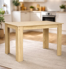 Wooden Dining Table 4 Seater Kitchen Dinner Breakfast Room Rustic Oak Furniture Dining & Kitchen Table price