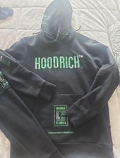 Hoodrich Men’s L Black/Green Logo 2-Piece Fleece Tracksuit Hoodie & Joggers Men's Tracksuit price