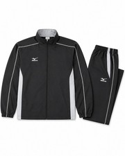 Mizuno Sample Tracksuit Mens M Black Grey Full Zip Jacket Joggers Track Suit Men's Tracksuit price
