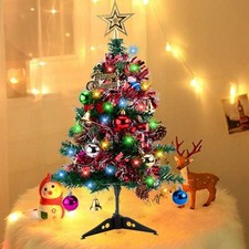 60cm Xmas Tabletop Artificial Small Mini Christmas Tree w/LED Lights Ornament UK Christmas Tree price