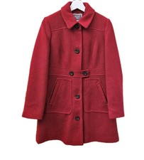 Next Outerwear Women's Red Coat Overcoat Pockets Buttons Size 10 UK 8% Wool Women's Overcoat price