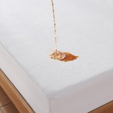 Small Cot (60x120x30cm) Waterproof Mattress Cover - Breathable Cotton - White Cot price