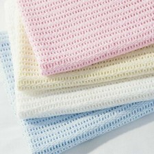 2 x 100% Cotton Baby Cellular Blanket Crib Pram Cot Bed 70x90cm - Economy Pack Cot price