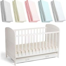Cot Bed Jersey Fitted Sheets Deluxe Baby 100% Cotton 140x70cm - Pack Of 4 Cot price