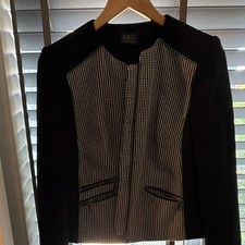 M&S Collection Women’s Check Tweed Lined Short Zip Jacket, Size 10 Women's Jacket price
