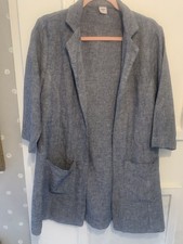 Ladies Summer Vintag Linen Knee Length Coat. Size M Measurements In Description Women's Jacket price