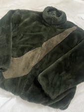 Women’s Nike Green Faux Fur Teddy Full Zip Short Jacket, size M Women's Jacket price