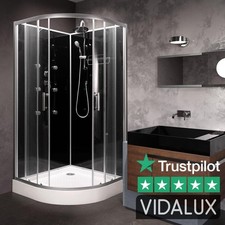 Vidalux 800 x 800 Shower Cabin SS78 Black Fast build Enclosure No Leaks Shower Cabin price